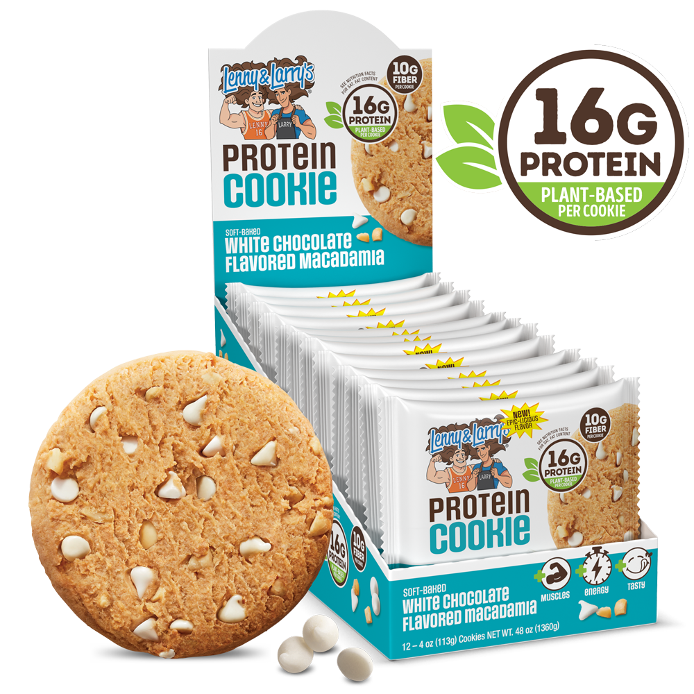 Protein Cookie White Chocolate Flavored Macadamia – Lenny and Larrys Protein Cookie White Chocolate Flavored Macadamia – Lenny and Larrys