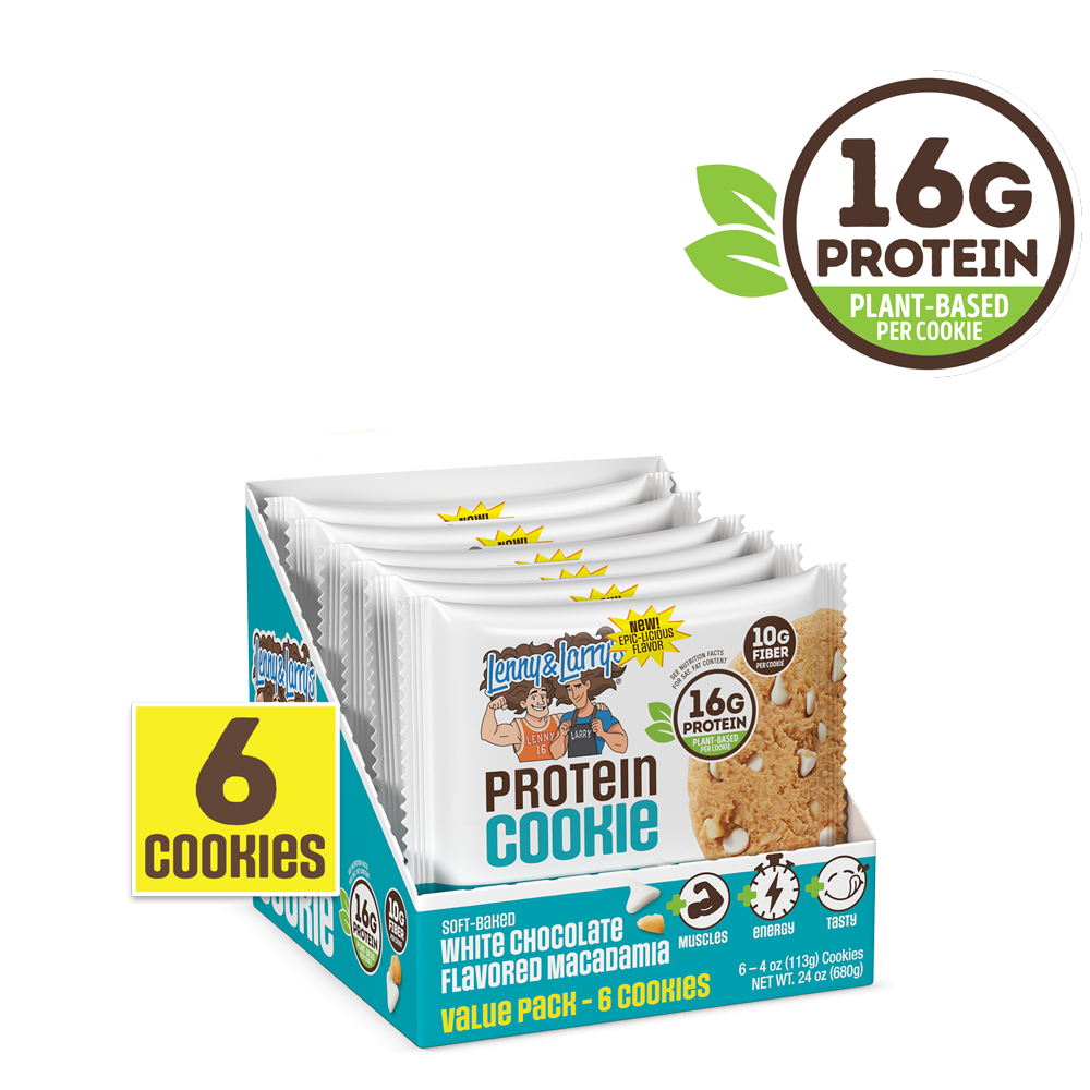 Protein Cookie White Chocolate Flavored Macadamia – Lenny and Larrys Protein Cookie White Chocolate Flavored Macadamia – Lenny and Larrys