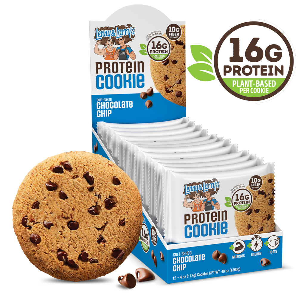 Lenny and Larry's Complete Cookie Chocolate Chip 4oz vegan protein cookie box