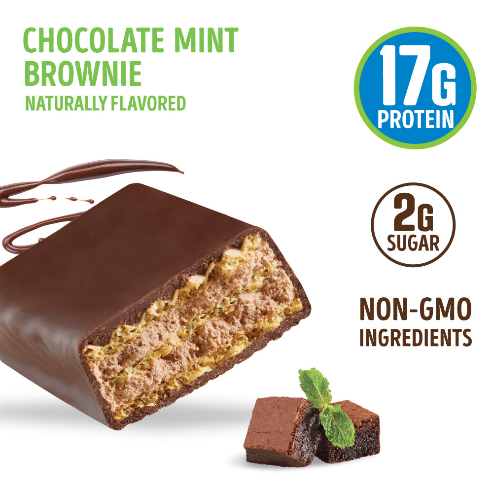 Lenny & Larry's® Dip'd™ Chocolate Mint Brownie- 2.05oz- Box of 12