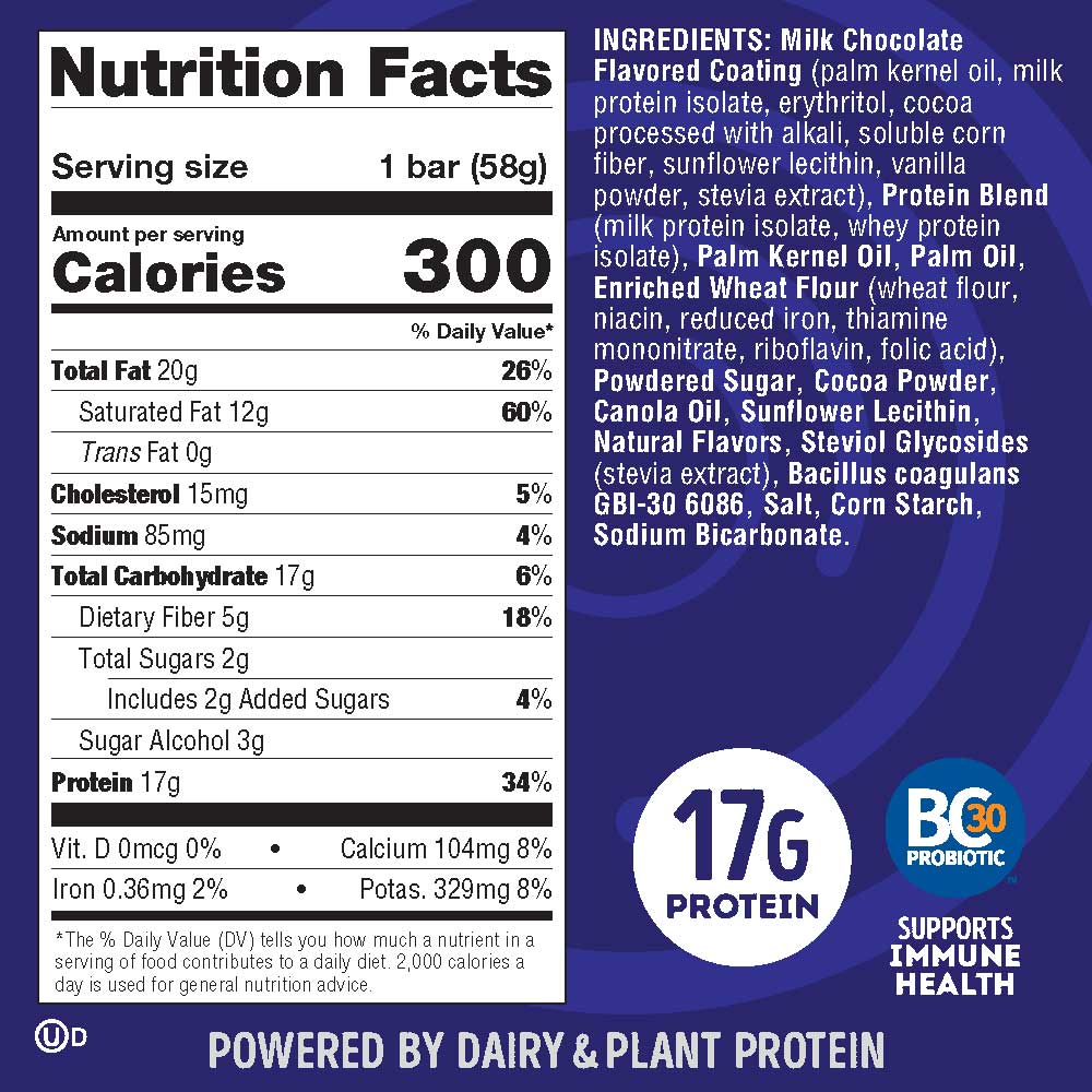 The BOSS! Immunity Bar Chocolate Mint Brownie- 2.05oz- Box of 12