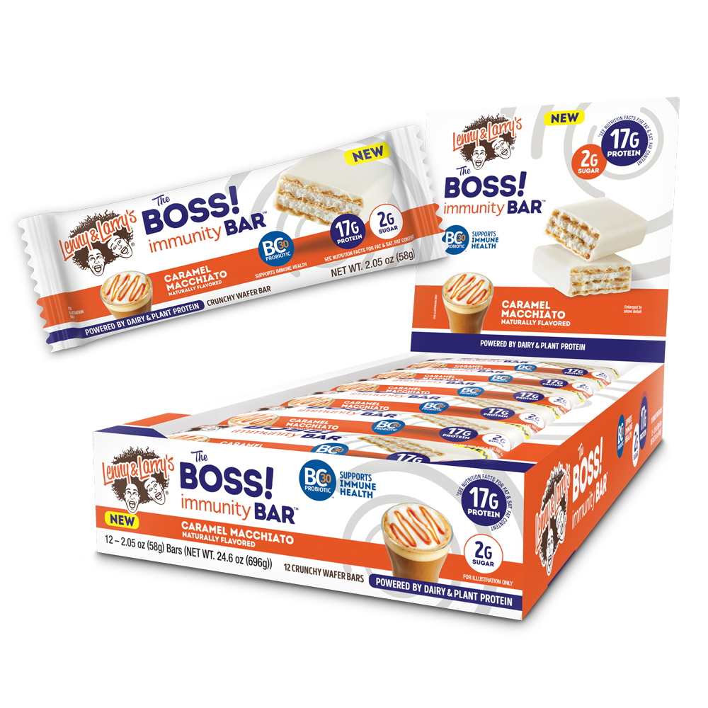 The BOSS! Immunity Bar Caramel Macchiato-2.05oz- Box of 12