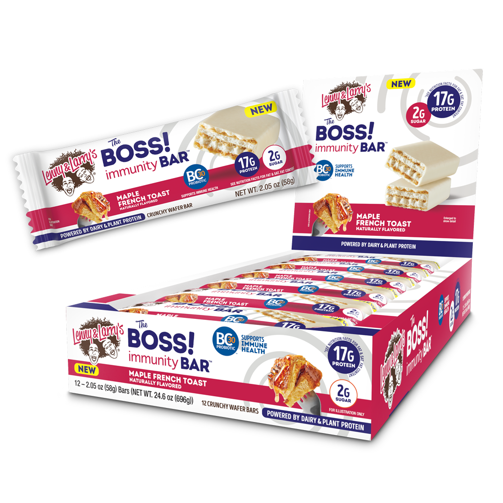 The BOSS! Immunity Bar Maple French Toast- 2.05oz- Box of 12
