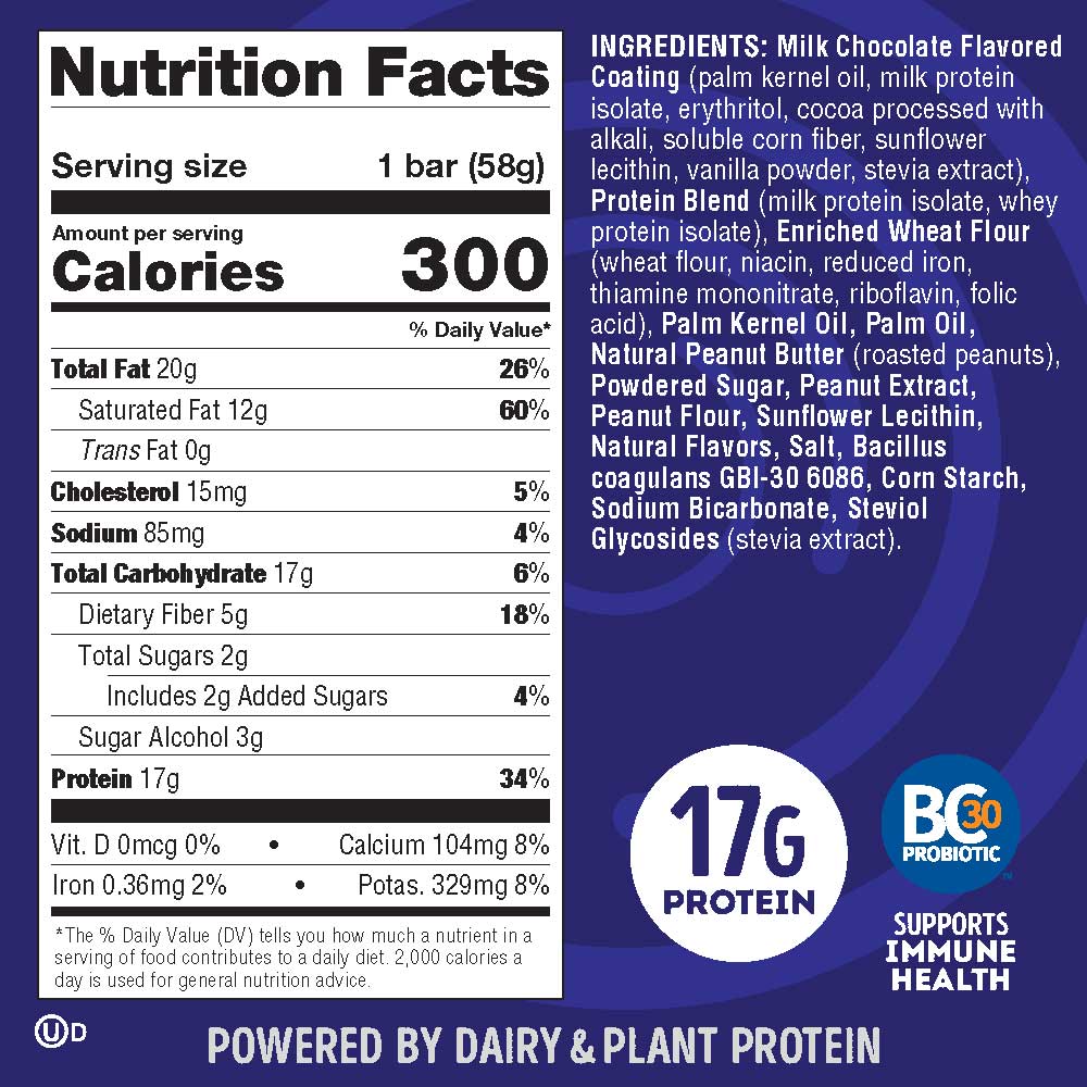 The BOSS! Immunity Bar Peanut Butter Cup-2.05oz- Box of 12
